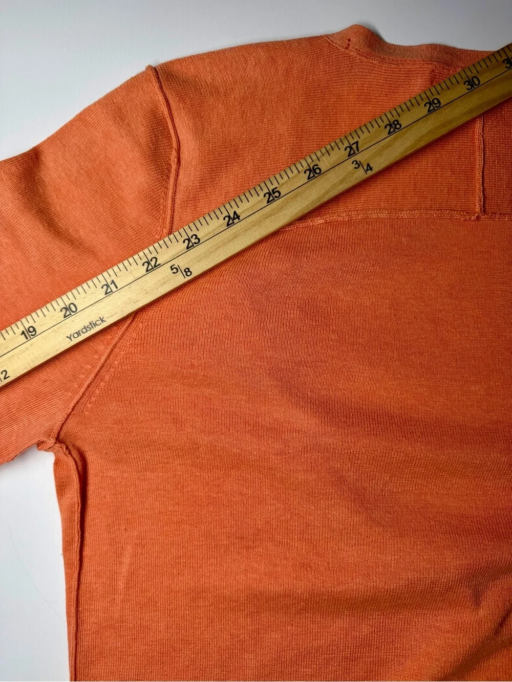 Banana Republic Silk‎ Blend V‑Neck Boyfriend Cardigan – Orange – Size L
